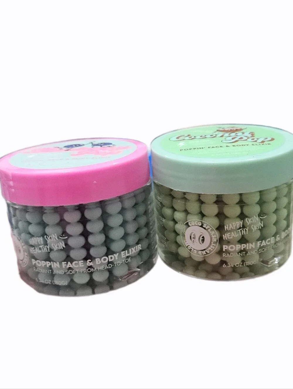NWT HAPPY SKIN HEALTHY SKIN POPPIN FACE & BODY ELIXIR SET OF 2!